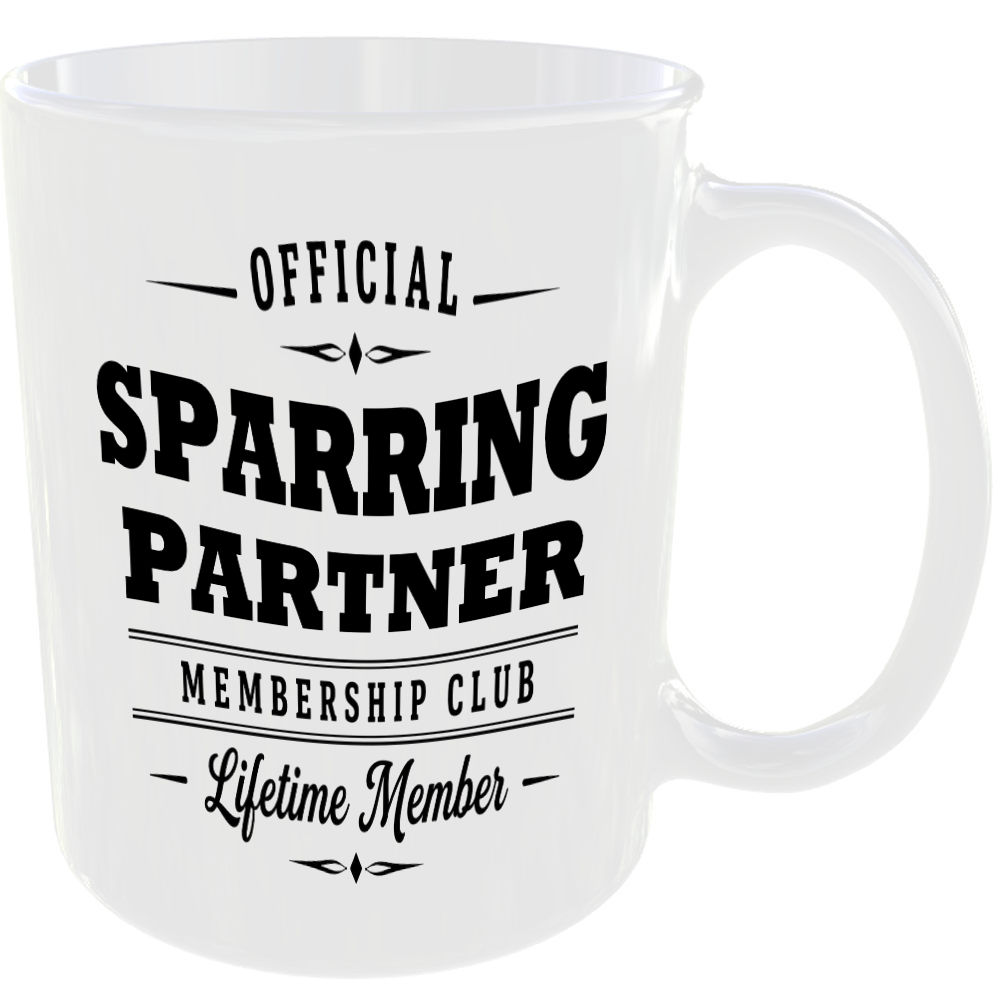 Official Sparring Partner Membership Club Funny Ceramic Mug Sports Fitness Fan - Image 2