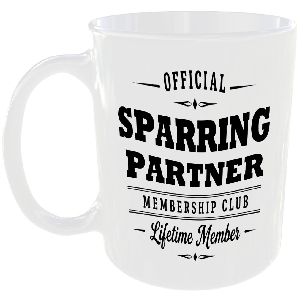 Official Sparring Partner Membership Club Funny Ceramic Mug Sports Fitness Fan