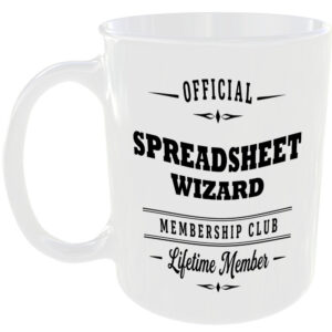 Official Spreadsheet Wizard Membership Club Funny Ceramic Mug Birthday Gift Tea