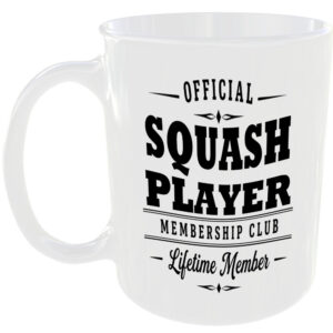 Official Squash Player Membership Club Funny Ceramic Mug Sports Fitness Fan Gift