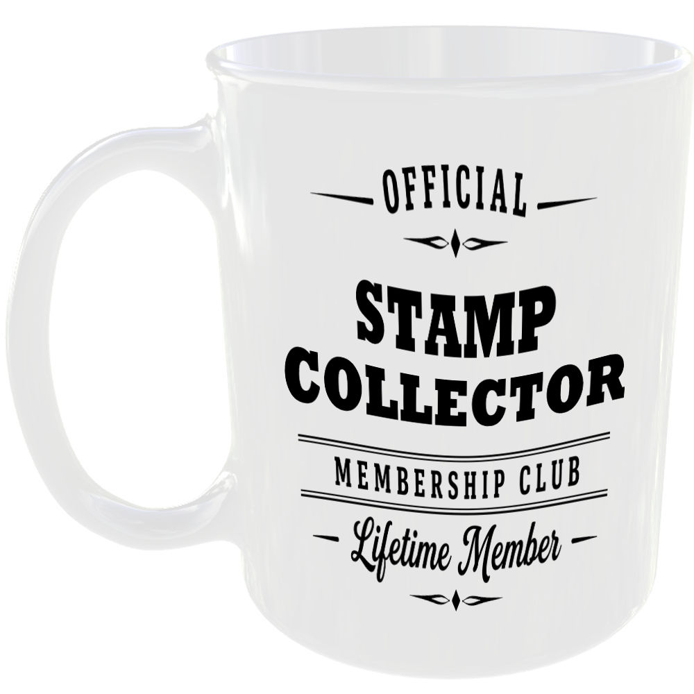 Official Stamp Collector Membership Club Funny Ceramic Mug Birthday Gift Tea Cup