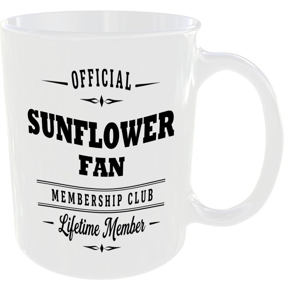 Official Sunflower Fan Membership Club Funny Ceramic Mug Gardening Birthday Gift - Image 2