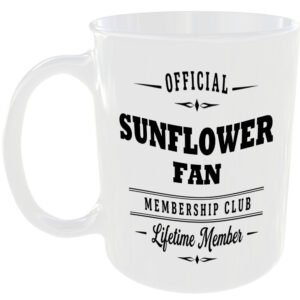 Official Sunflower Fan Membership Club Funny Ceramic Mug Gardening Birthday Gift