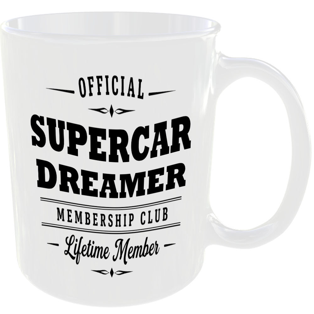Official Supercar Dreamer Membership Club Funny Ceramic Mug Car Enthusiast Gift - Image 2