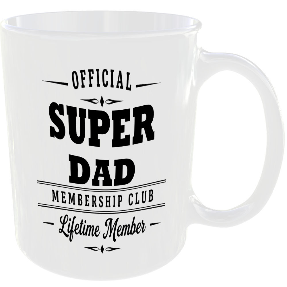 Official Super Dad Membership Club Funny Ceramic Mug Birthday Tea Coffee Gift - Image 2