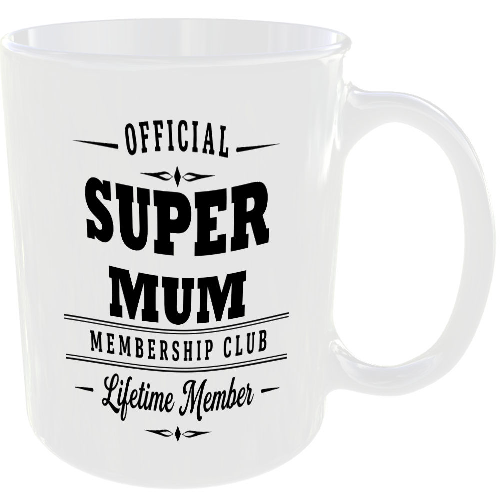Official Super Mum Membership Club Funny Ceramic Mug Birthday Tea Coffee Gift ☕ - Image 2