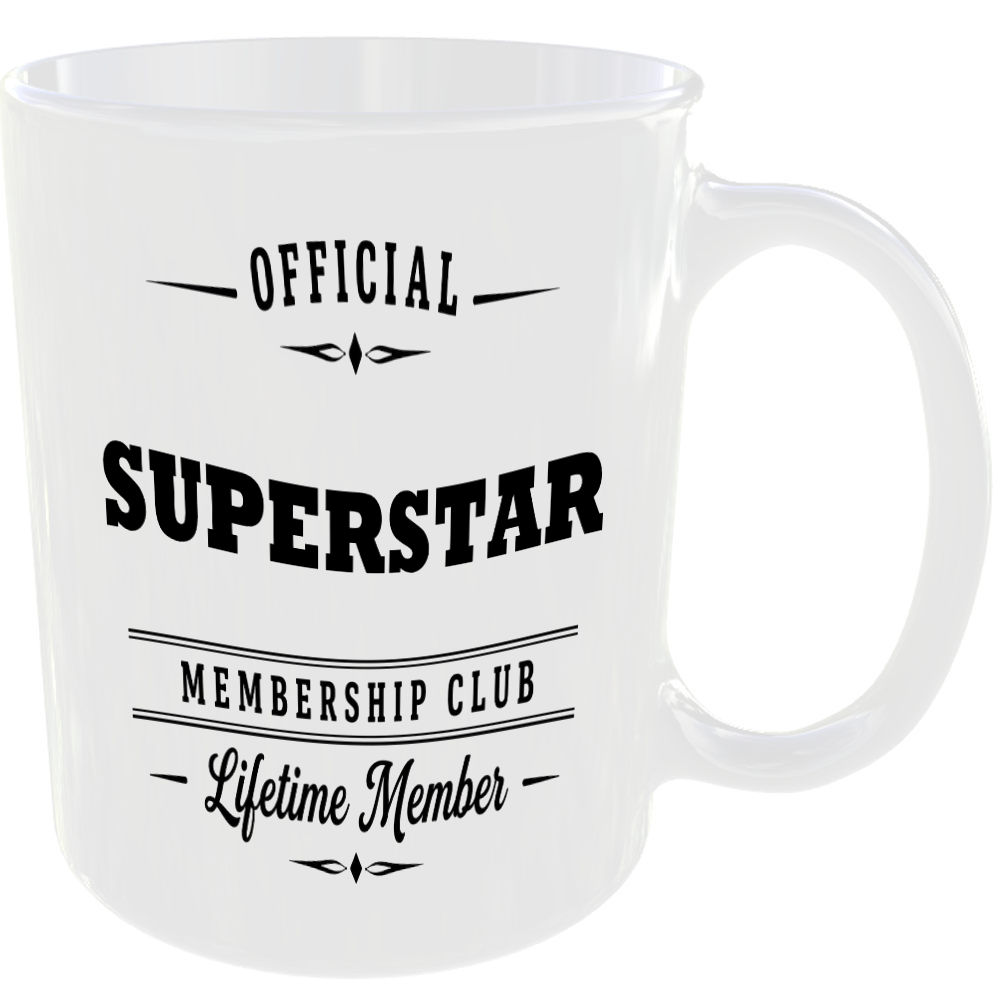 Official Superstar Membership Club Funny Ceramic Mug Birthday Gift Tea Coffee - Image 2