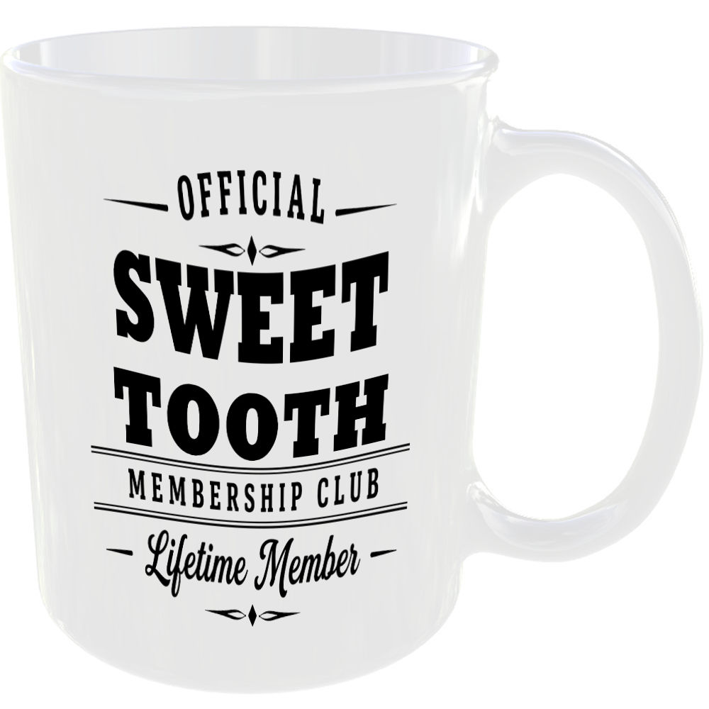 Official Sweet Tooth Membership Club Funny Ceramic Mug Birthday Gift Tea Coffee - Image 2