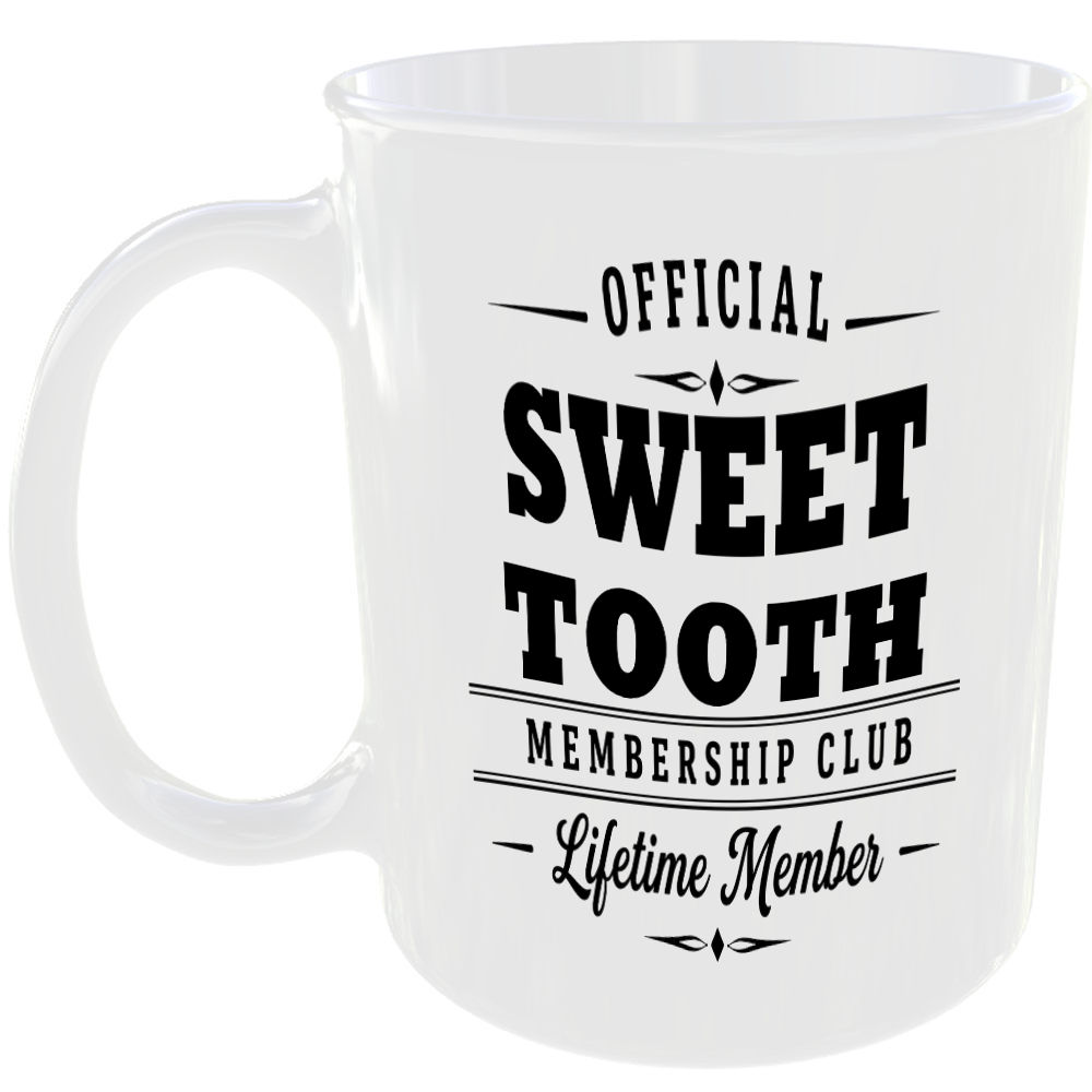 Official Sweet Tooth Membership Club Funny Ceramic Mug Birthday Gift Tea Coffee