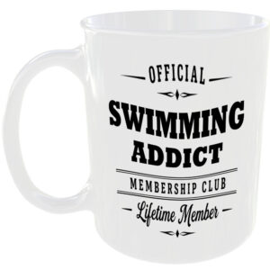 Official Swimming Addict Membership Club Funny Ceramic Mug Sports Fitness Fan