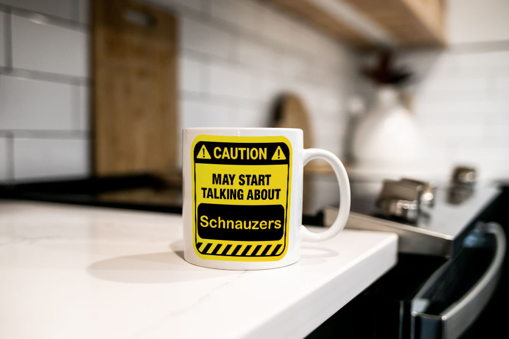 Caution May Start Talking About Schnauzers Mug Funny Dog Breed Cup Coffee Tea - Image 3