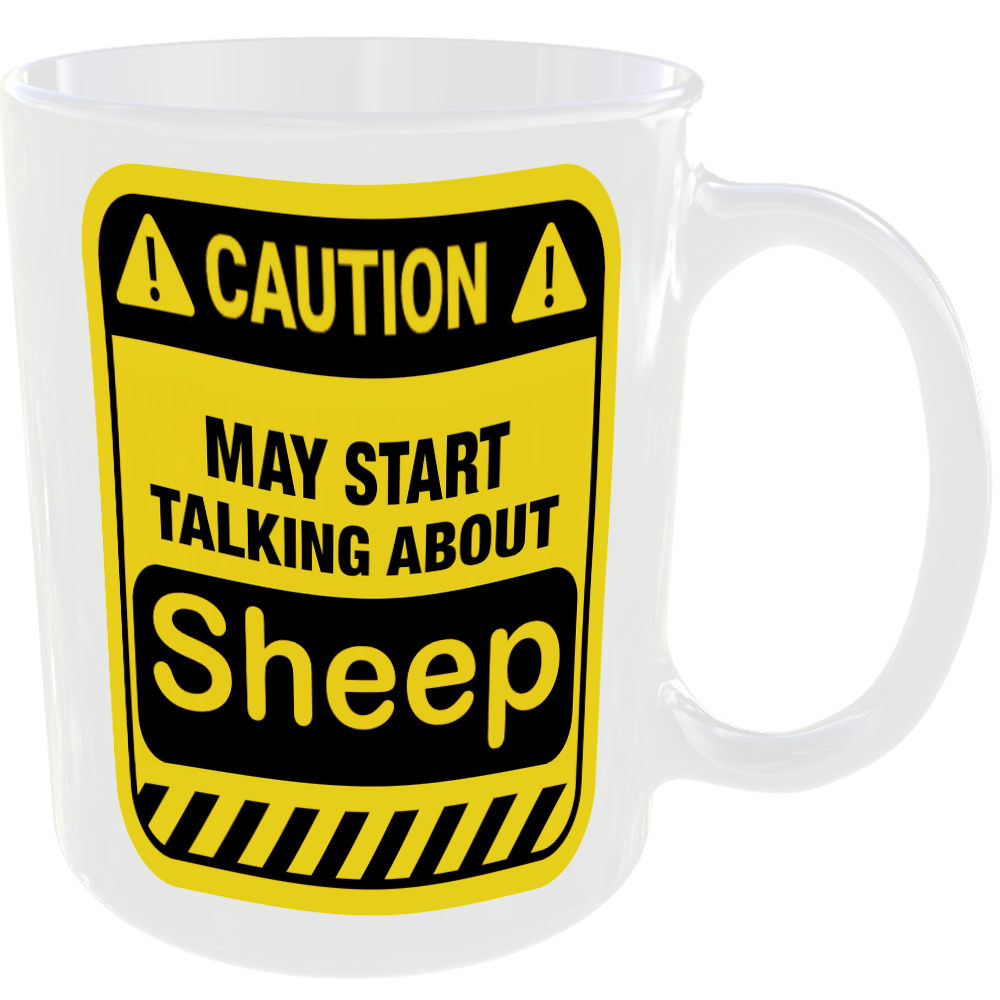 Caution May Start Talking About Sheep Mug Funny Pet Cup Coffee Tea Gift Present - Image 2