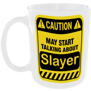 Caution May Start Talking About Slayer Mug Funny Bands Cup Coffee Tea Gift