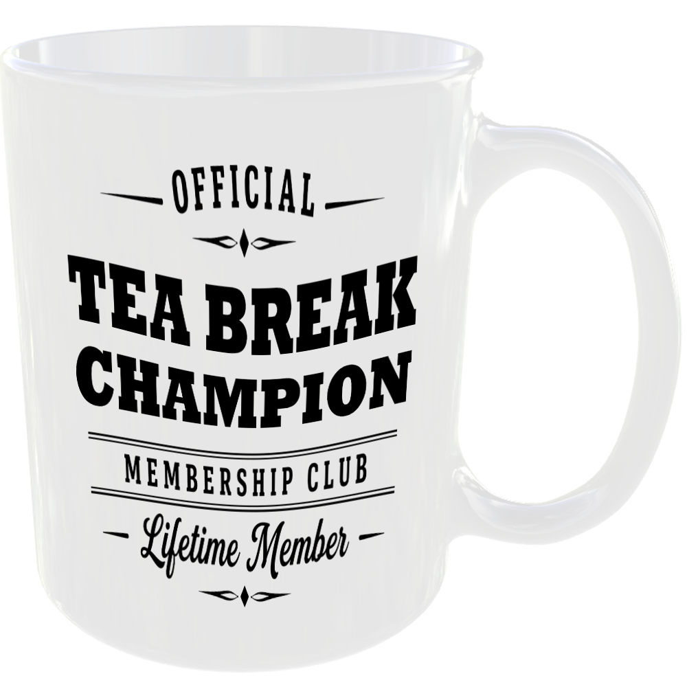 Official Tea Break Champion Membership Club Funny Ceramic Mug Tea Coffee Kitchen - Image 2