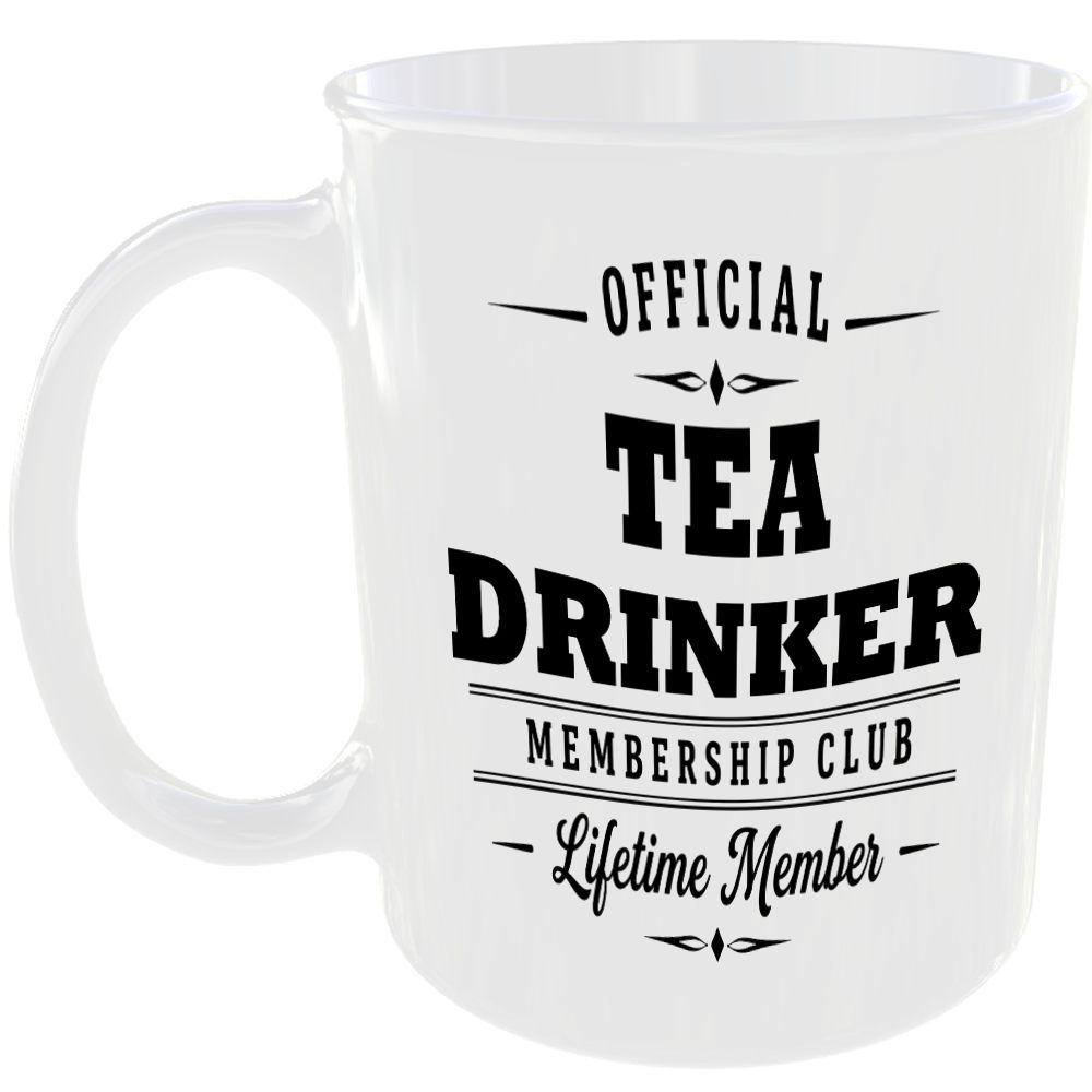 Official Tea Drinker Membership Club Funny Ceramic Mug Drink Gift Coffee Kitchen