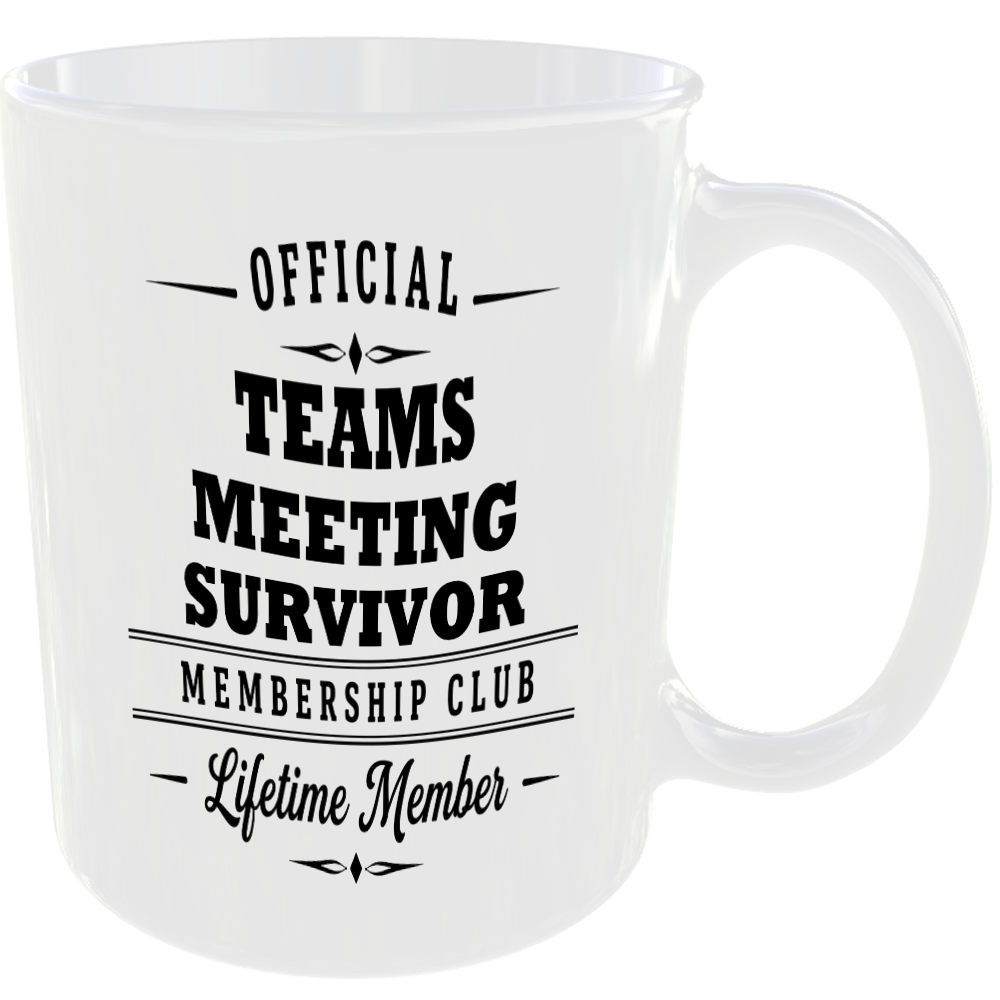 Official Teams Meeting Survivor Membership Club Funny Office Mug Gift - Image 2