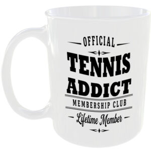 Official Tennis Addict Membership Club Funny Ceramic Mug Sports Fitness Fan Gift