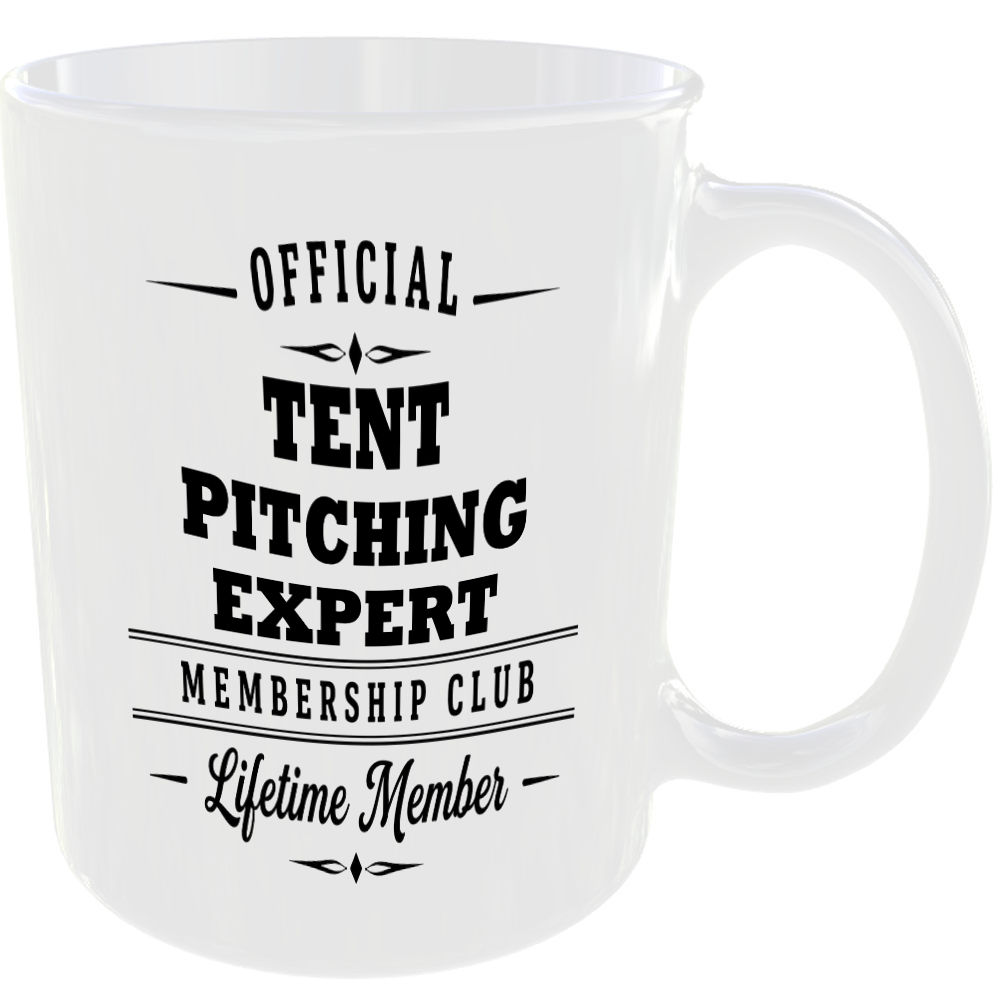 Official Tent Pitching Expert Membership Club Funny Ceramic Mug Outdoor Hobby - Image 2