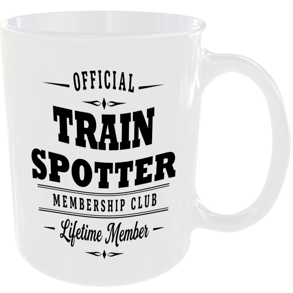 Official Train Spotter Membership Club Funny Ceramic Mug Travel Holiday Birthday - Image 2