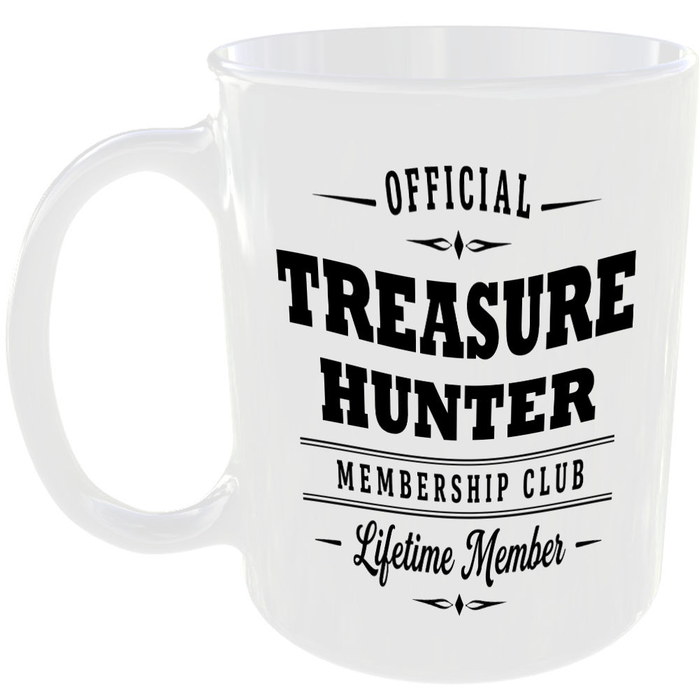 Official Treasure Hunter Membership Club Funny Ceramic Mug Birthday Gift Tea Cup