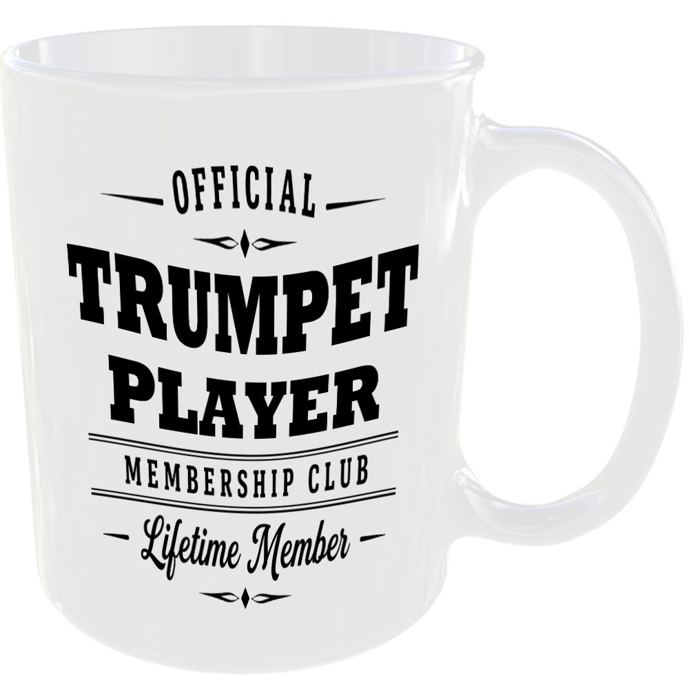 Official Trumpet Player Membership Club Funny Ceramic Mug Music Musician Fan Tea - Image 2
