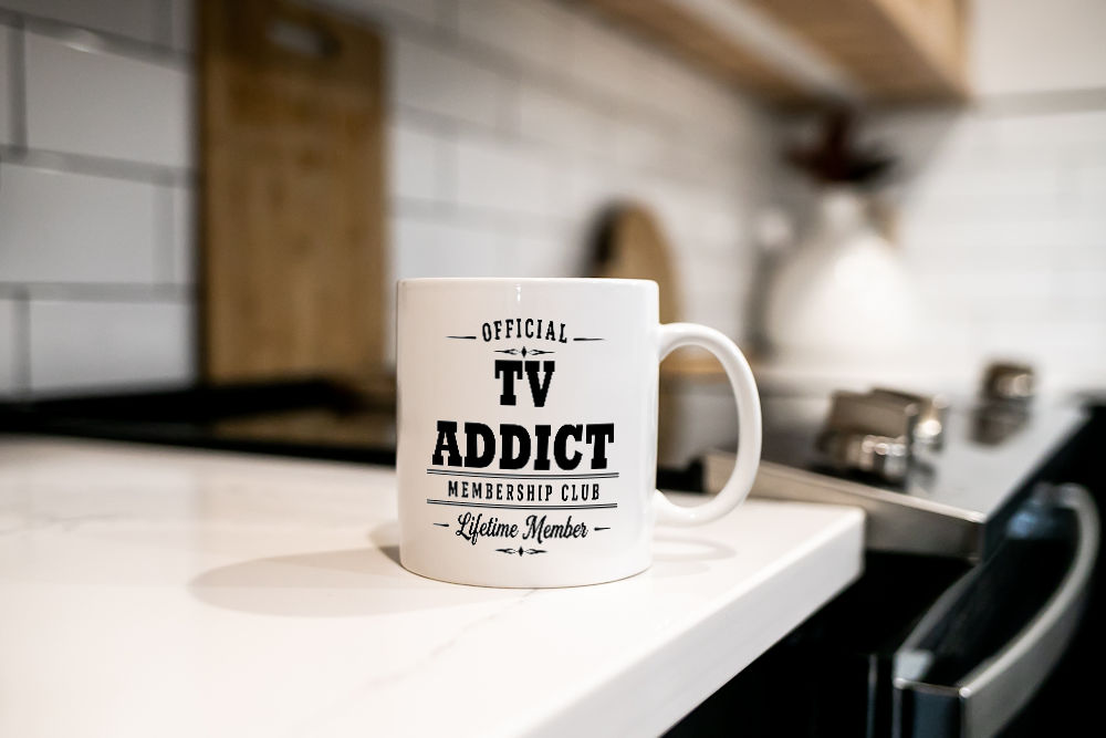 Official TV Addict Membership Club Funny Ceramic Mug Birthday Gift Tea Coffee ☕ - Image 3