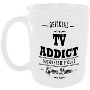 Official TV Addict Membership Club Funny Ceramic Mug Birthday Gift Tea Coffee ☕
