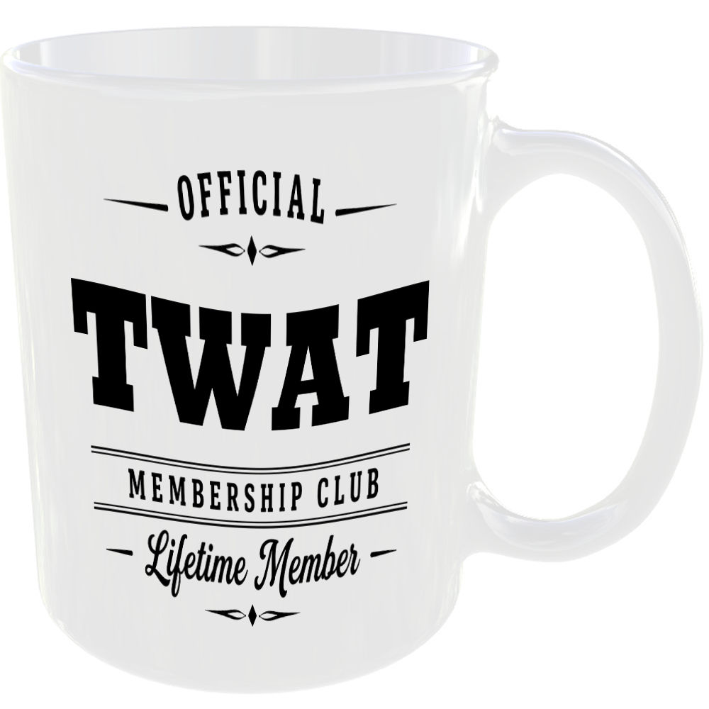 Official Twat Membership Club Funny Ceramic Mug Novelty Rude Banter Gift Present - Image 2