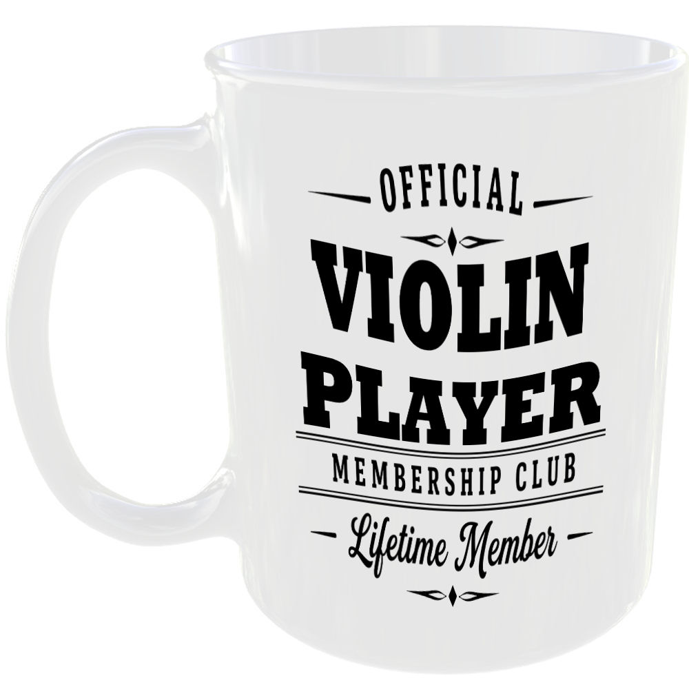 Official Violin Player Membership Club Funny Ceramic Mug Music Musician Fan Gift