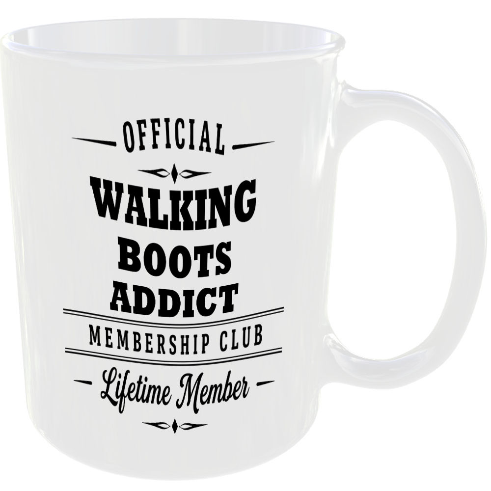 Official Walking Boots Addict Membership Club Funny Ceramic Mug Outdoor Hobby - Image 2