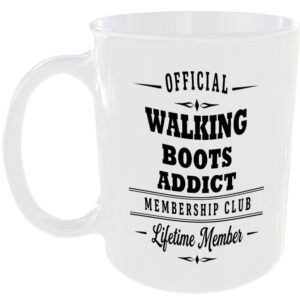 Official Walking Boots Addict Membership Club Funny Ceramic Mug Outdoor Hobby