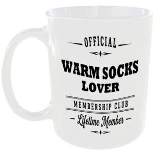 Official Warm Socks Lover Membership Club Funny Ceramic Mug Positive Gift Idea