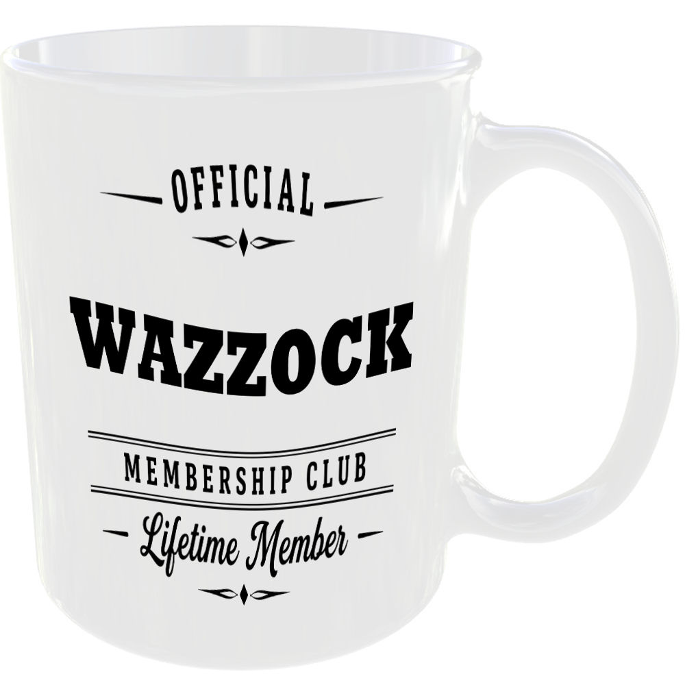 Official Wazzock Membership Club Funny Ceramic Mug Novelty Rude Banter Gift Cup - Image 2