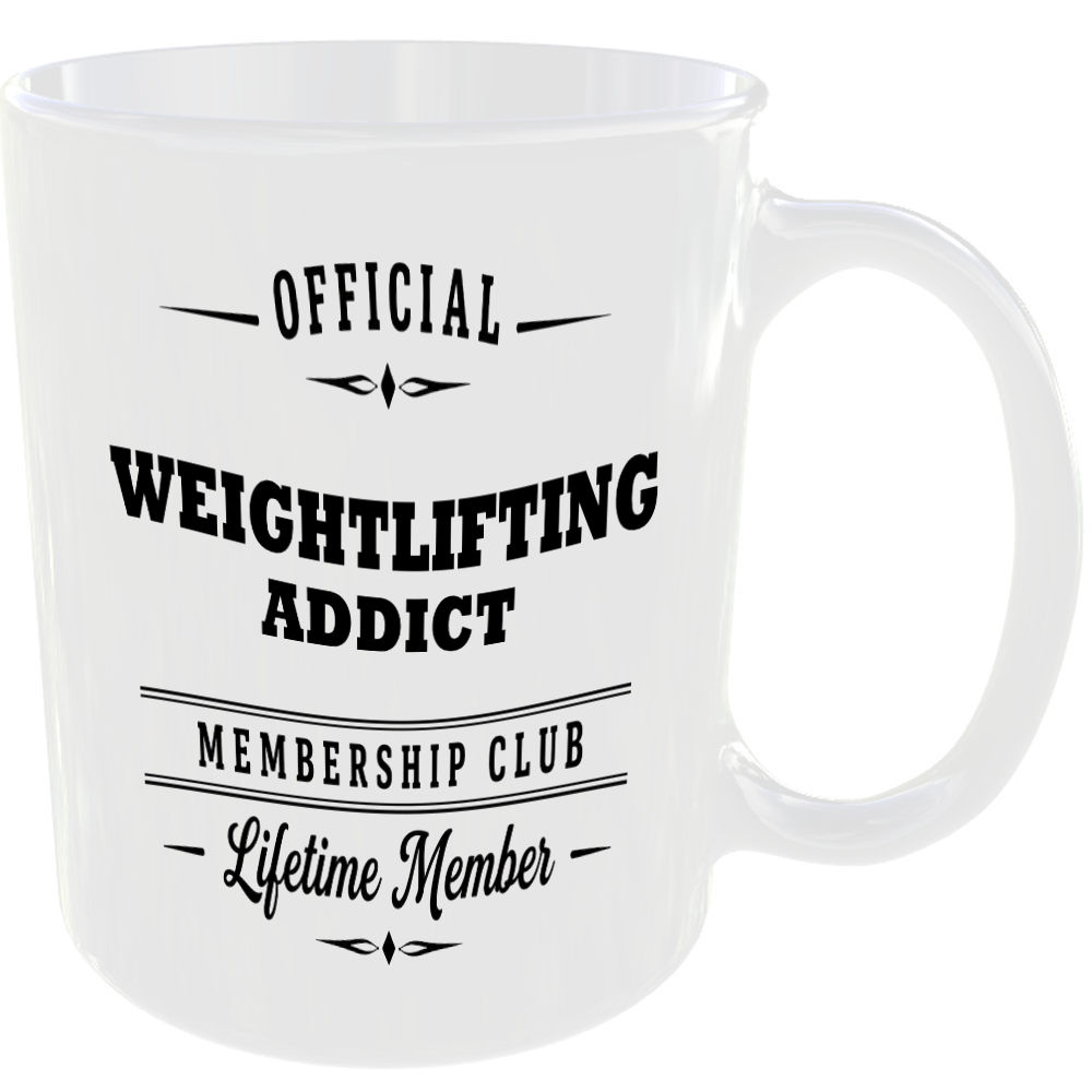 Official Weightlifting Addict Membership Club Funny Ceramic Mug Sports Fitness - Image 2