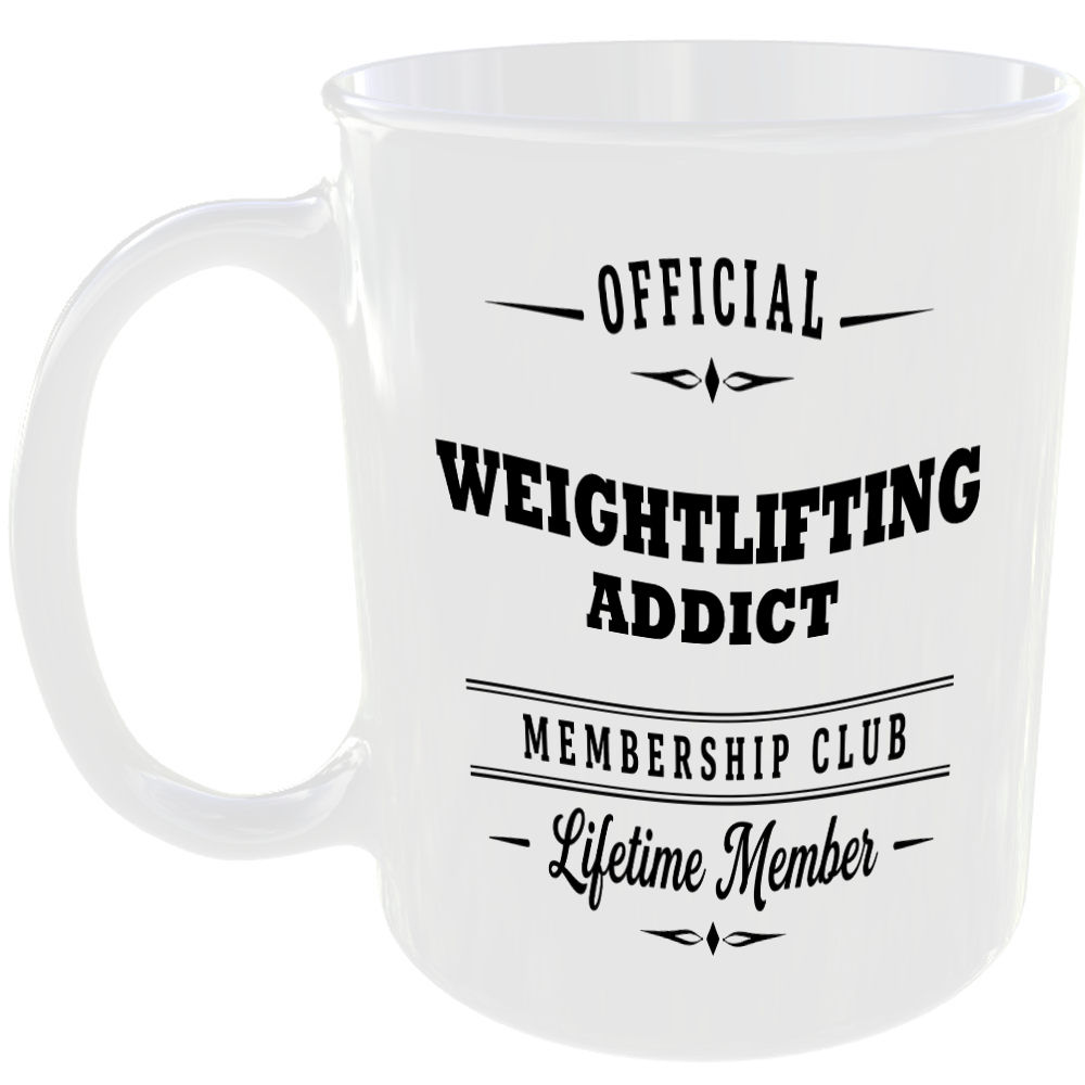 Official Weightlifting Addict Membership Club Funny Ceramic Mug Sports Fitness