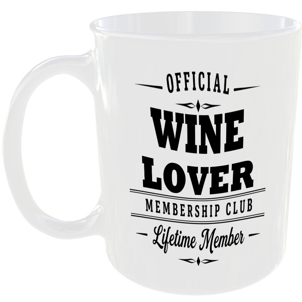 Official Wine Lover Membership Club Funny Ceramic Mug Foodie Kitchen Tea Coffee
