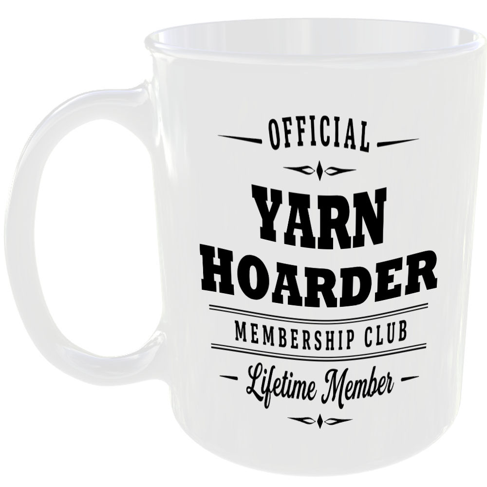 Official Yarn Hoarder Membership Club Funny Ceramic Mug Craft Creative Hobby Tea