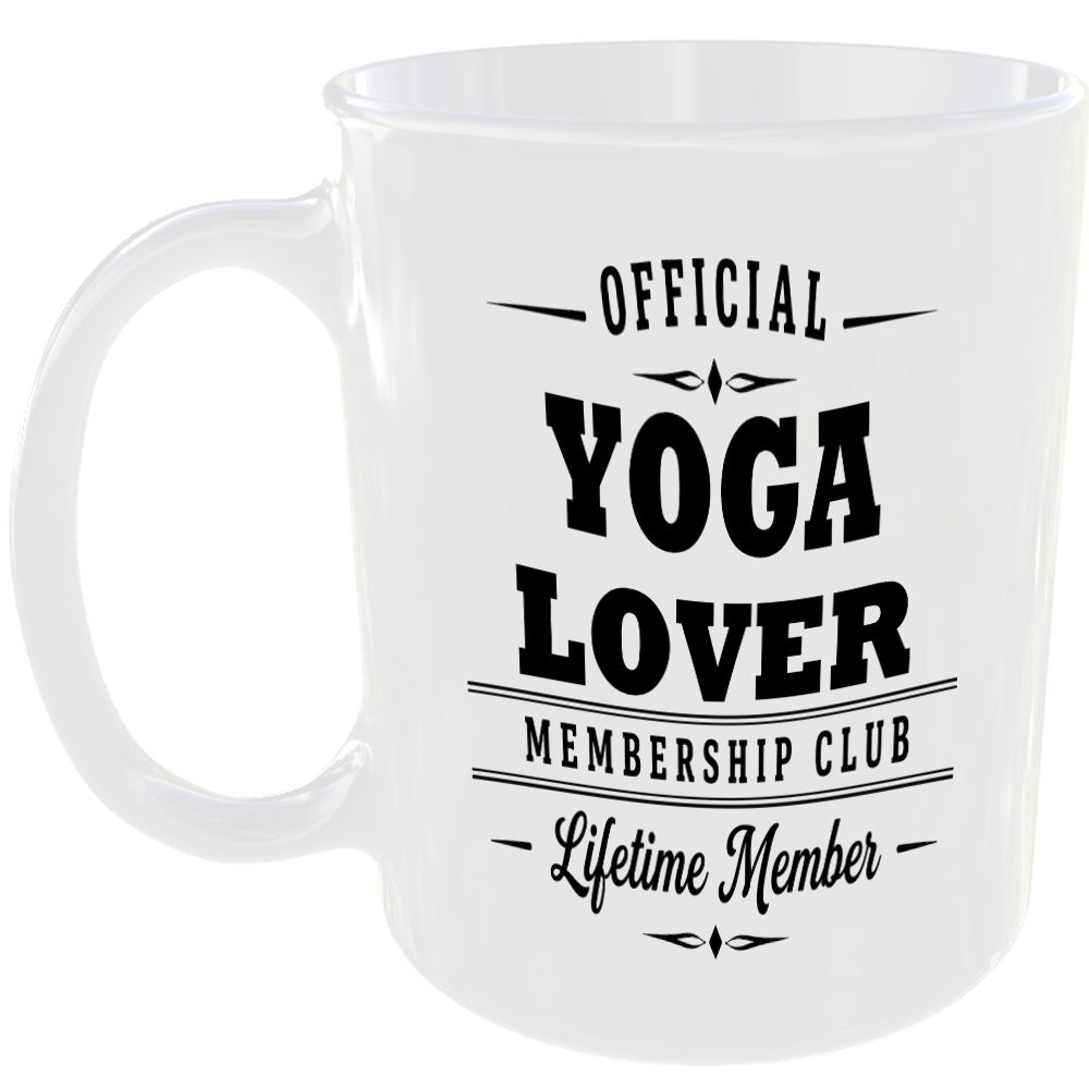 Official Yoga Lover Membership Club Funny Ceramic Mug Birthday Gift Tea Coffee ☕
