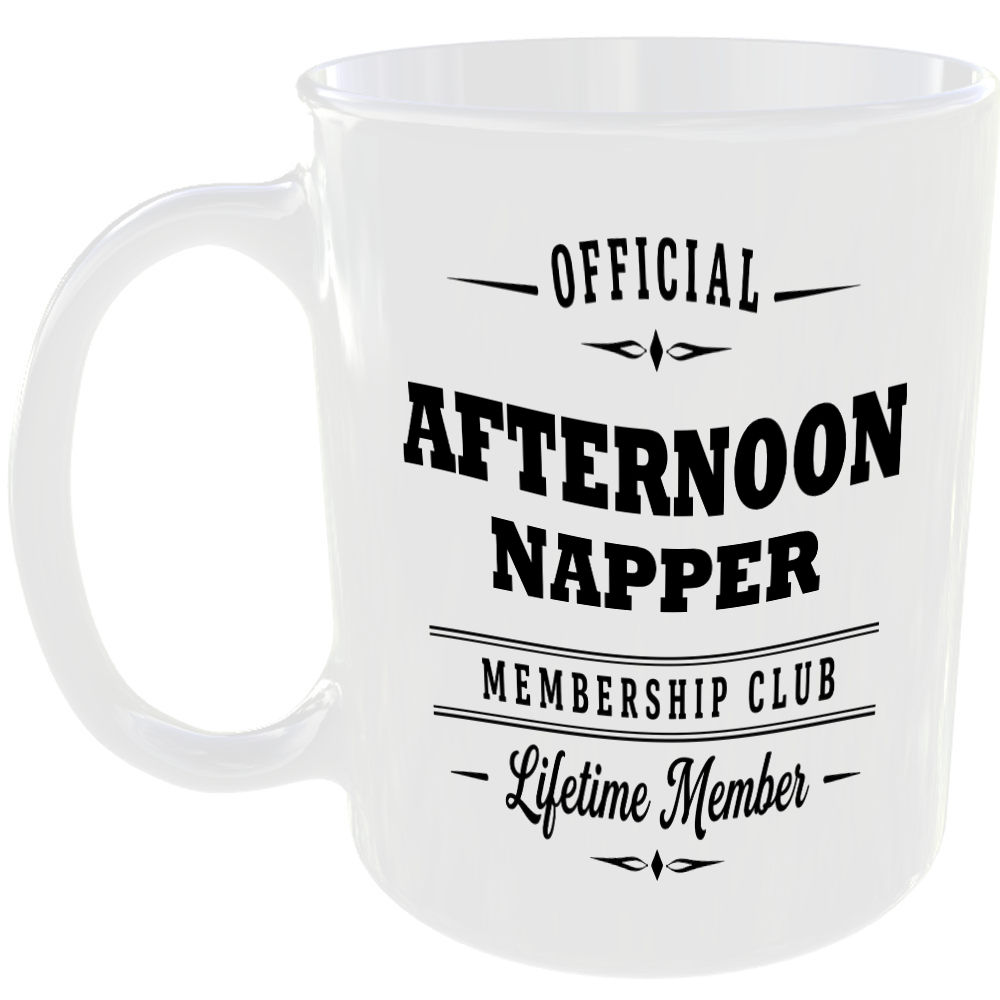 Official Afternoon Napper Membership Club Funny Ceramic Mug Retirement Leisure