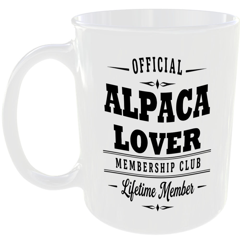 Official Alpaca Lover Membership Club Funny Ceramic Mug Countryside Nature Gift