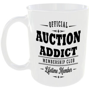 Official Auction Addict Membership Club Funny Ceramic Mug Retirement Leisure Tea