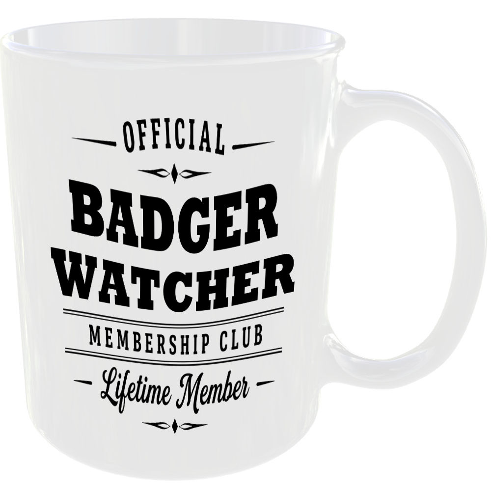 Official Badger Watcher Membership Club Funny Ceramic Mug Animal Lover Nature - Image 2