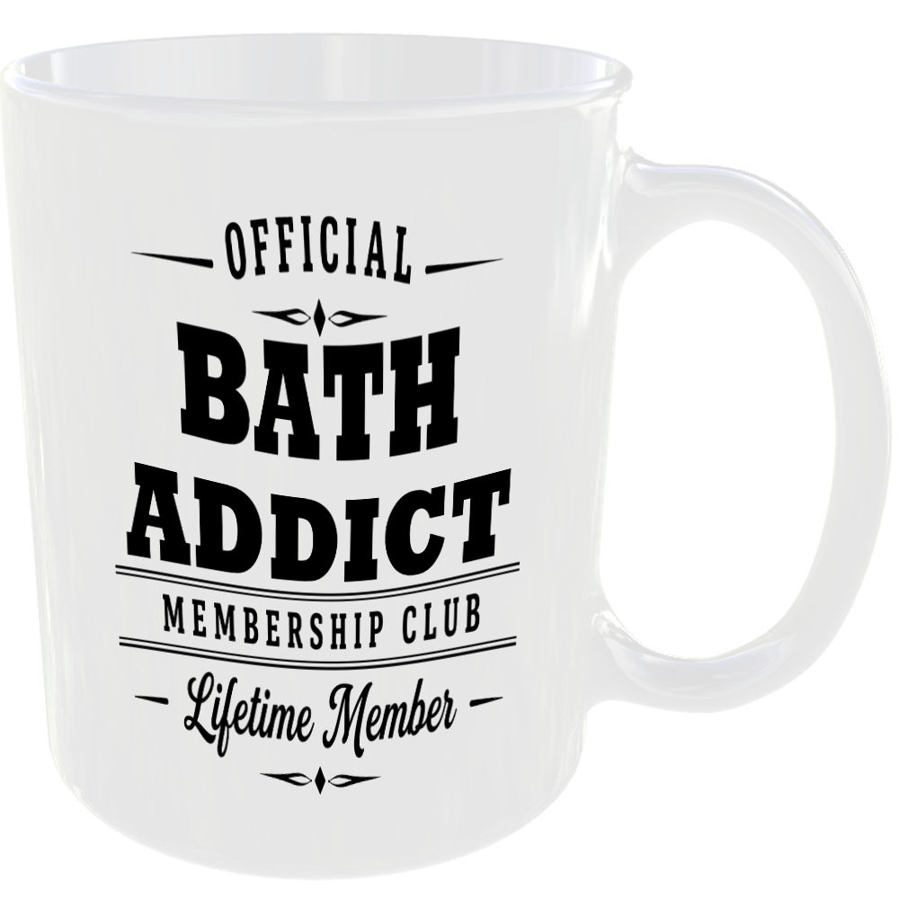 Official Bath Addict Membership Club Funny Ceramic Mug Home Humour Novelty Gift - Image 2