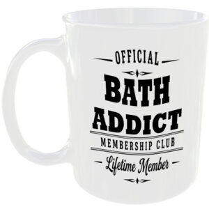 Official Bath Addict Membership Club Funny Ceramic Mug Home Humour Novelty Gift