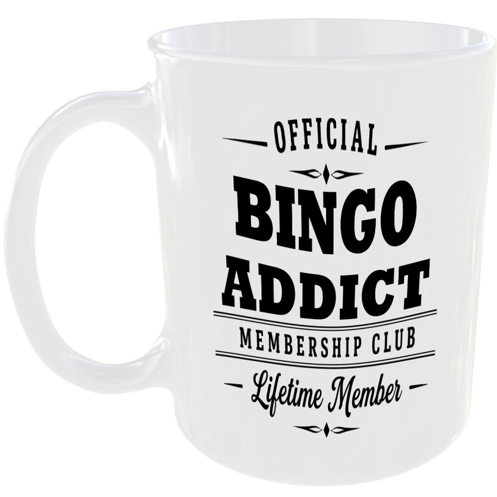 Official Bingo Addict Membership Club Funny Ceramic Mug Sport Player Fan Gift