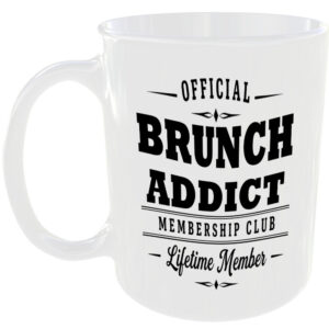 Official Brunch Addict Membership Club Funny Ceramic Mug Foodie Kitchen Birthday
