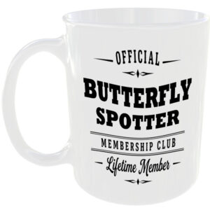 Official Butterfly Spotter Membership Club Funny Ceramic Mug Garden Nature Hobby