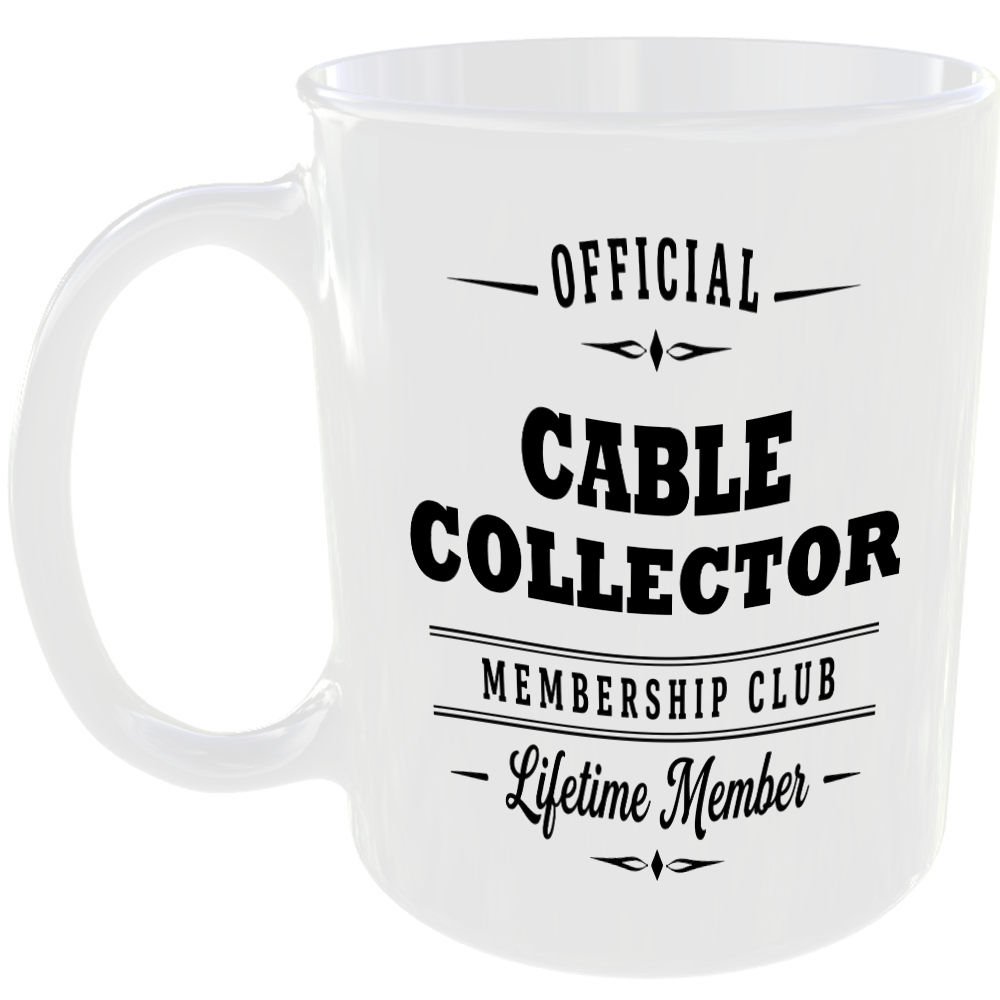 Official Cable Collector Membership Club Funny Ceramic Mug Tech Geek Office Gift