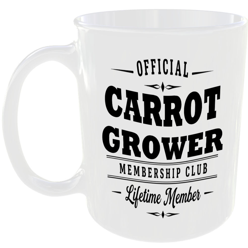 Official Carrot Grower Membership Club Funny Ceramic Mug Garden Nature Hobby Tea