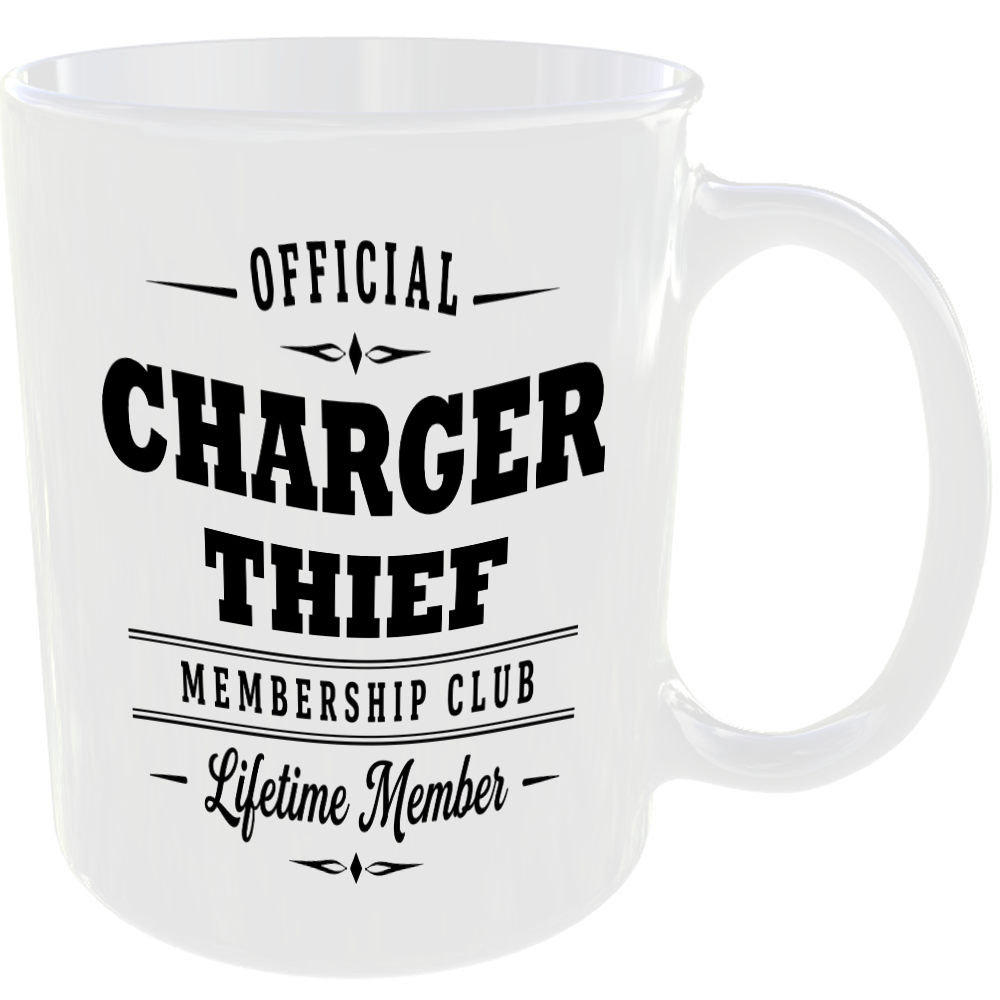 Official Charger Thief Membership Club Funny Ceramic Mug Tech Geek Office Gift - Image 2